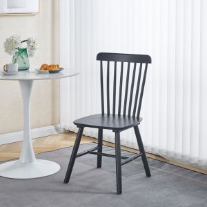 Melia chair made of rubber wood in a black shade 45x51x87cm