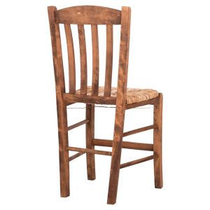 Monte chair Hm10383.01 beech wood in walnut-seagrass rush-matte seat 43x41x87hcm.