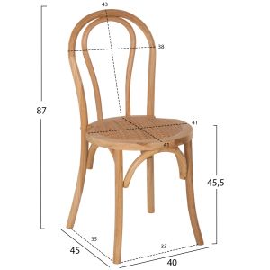 Montreal chair made of natural beech Hm8914.25