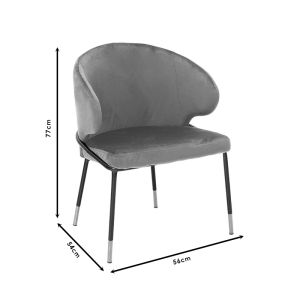 Nalu chair plush ash rose color with black and gold legs