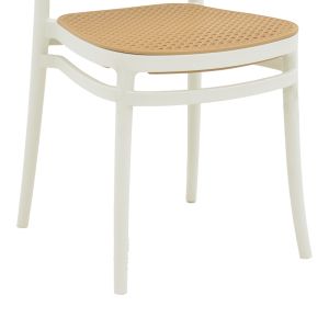 Nereus chair white polypropylene 45x43x84cm