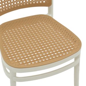 Nereus chair white polypropylene 45x43x84cm