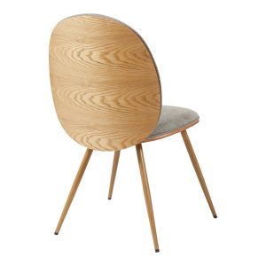 CHAIR NEREZY MADE OF NATURAL WOOD WITH BEIGE-BROWN DAMASK 57.5X48X88CM