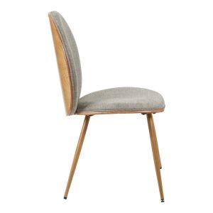 CHAIR NEREZY MADE OF NATURAL WOOD WITH BEIGE-BROWN DAMASK 57.5X48X88CM