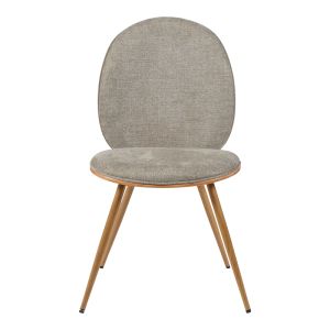CHAIR NEREZY MADE OF NATURAL WOOD WITH BEIGE-BROWN DAMASK 57.5X48X88CM