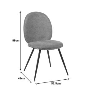 CHAIR NEREZY MADE OF NATURAL WOOD WITH BEIGE-BROWN DAMASK 57.5X48X88CM