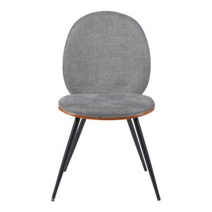 CHAIR NEREZY MADE OF WALNUT WOOD WITH GREY FABRIC 57.5X48X88CM