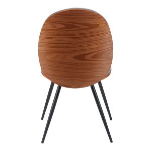 CHAIR NEREZY MADE OF WALNUT WOOD WITH GREY FABRIC 57.5X48X88CM