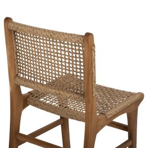 Nesha Hm9386,11 teak chair with rattan back 46x57x86hcm