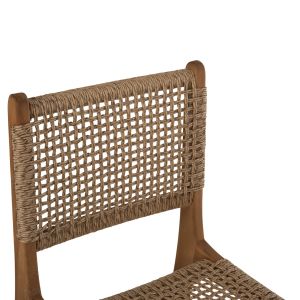 Nesha Hm9386,11 teak chair with rattan back 46x57x86hcm