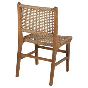 Nesha Hm9386,11 teak chair with rattan back 46x57x86hcm