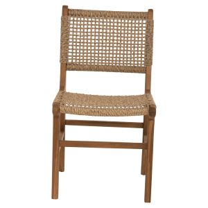 Nesha Hm9386,11 teak chair with rattan back 46x57x86hcm