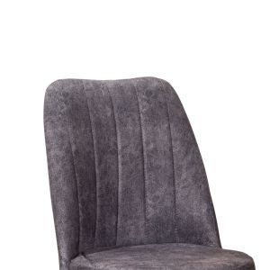 Nevis I chair anthracite antique fabric-walnut leg