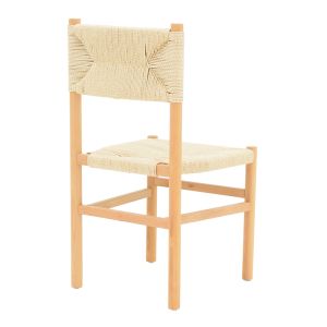 Oarvine chair natural rubber wood-natural rope 46x52x88cm