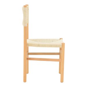 Oarvine chair natural rubber wood-natural rope 46x52x88cm