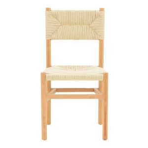 Oarvine chair natural rubber wood-natural rope 46x52x88cm