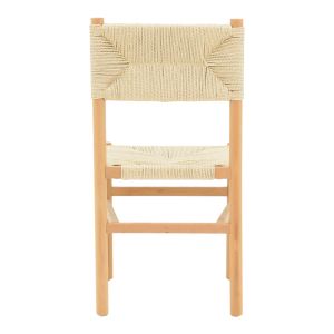 Oarvine chair natural rubber wood-natural rope 46x52x88cm