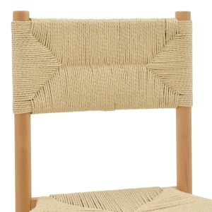 Oarvine chair natural rubber wood-natural rope 46x52x88cm