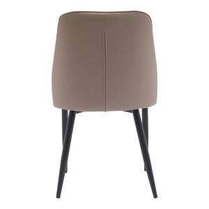 Chair Onyer brown-grey pu with black metal leg 48x60x83cm