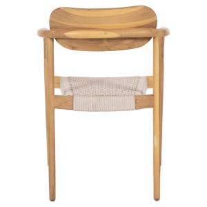 Oslo chair solid teak wood - beige rope 55x54x80hcm Hm9636,07