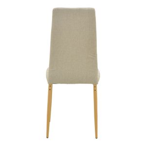 Стол Parker с плат в бежов нюанс с естествени метални крака 39.5x48x95см