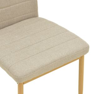 Стол Parker с плат в бежов нюанс с естествени метални крака 39.5x48x95см