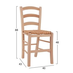 Paros chair made of solid wood Hm10379.02