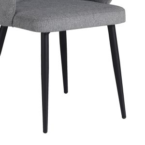 Patya chair light gray with black metal legs 56x61x82cm