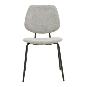 Chair Pietro gray fabric-black metal legs 50x53x83cm