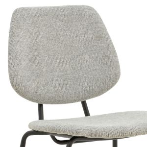 Chair Pietro gray fabric-black metal legs 50x53x83cm