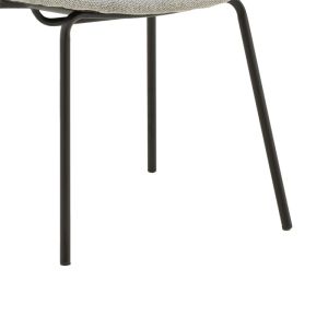 Chair Pietro gray fabric-black metal legs 50x53x83cm