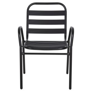 Chair Prelude Hm5970,03 metal frame-aluminum seat backrest-black 54x56x79hcm