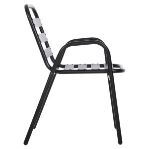 Chair Prelude Hm5970,03 metal frame-aluminum seat backrest-black 54x56x79hcm