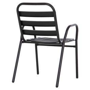 Chair Prelude Hm5970,03 metal frame-aluminum seat backrest-black 54x56x79hcm