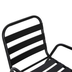 Chair Prelude Hm5970,03 metal frame-aluminum seat backrest-black 54x56x79hcm