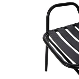 Chair Prelude Hm5970,03 metal frame-aluminum seat backrest-black 54x56x79hcm