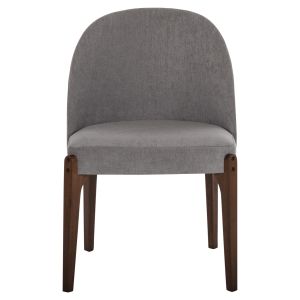 Rammer chair Hm9744.01 made of rubber wood with gray fabric 57x55x86hcm