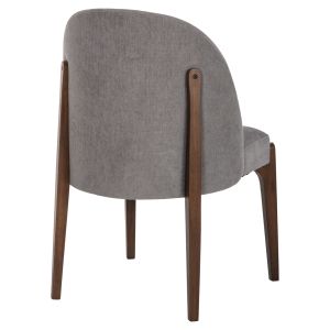 Rammer chair Hm9744.01 made of rubber wood with gray fabric 57x55x86hcm