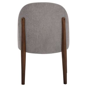 Rammer chair Hm9744.01 made of rubber wood with gray fabric 57x55x86hcm