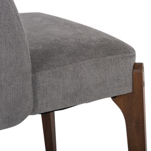 Rammer chair Hm9744.01 made of rubber wood with gray fabric 57x55x86hcm