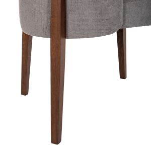 Rammer chair Hm9744.01 made of rubber wood with gray fabric 57x55x86hcm