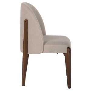 Rammer chair Hm9744.02 made of rubber wood with ecru damask 57x55x86hcm