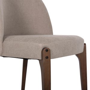 Rammer chair Hm9744.02 made of rubber wood with ecru damask 57x55x86hcm
