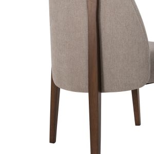 Rammer chair Hm9744.02 made of rubber wood with ecru damask 57x55x86hcm