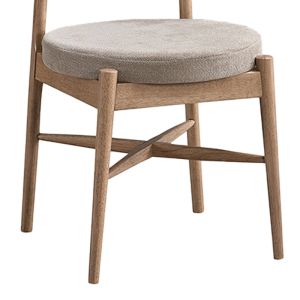 Raudi chair made of rubber wood in natural beige color 45.5x45.5x81cm