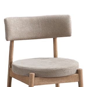 Raudi chair made of rubber wood in natural beige color 45.5x45.5x81cm