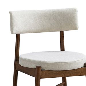 Raudi chair made of rubber wood in walnut-ecru shade 45.5x45.5x81cm