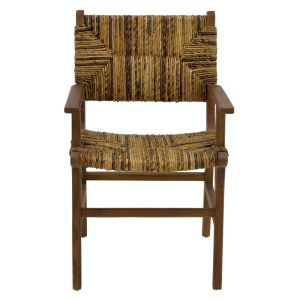 Refane chair natural teak wood-banana rope 55x60x85cm