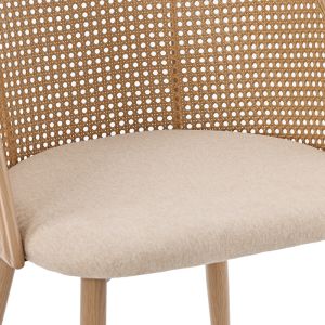 Стол Riccardo от ратан и метал в бежов цвят 56x52x82 см