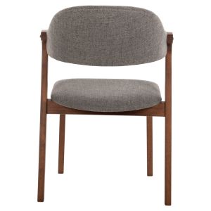 Rider chair Hm9734.01 made of rubber wood with gray fabric 59x59x83hcm